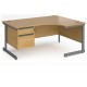 Contract Cantilever Ergonomic Desk with Two Drawer Pedestal